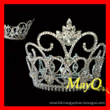 Shining large diamond pageant tiara crown